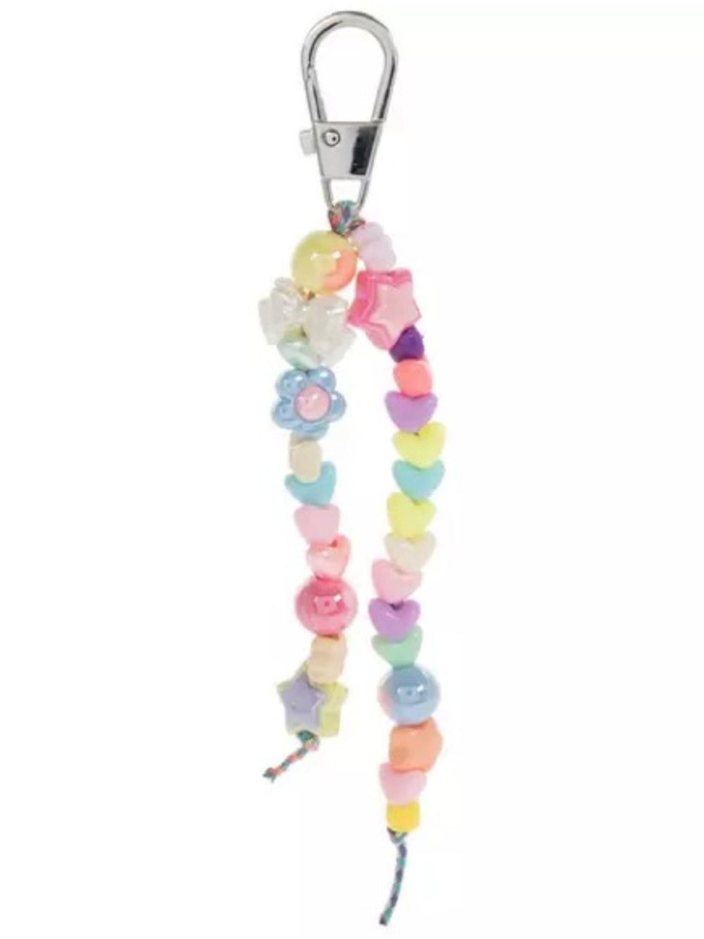 New Pastel Heart & Star Beaded Keychain - Multicolor Bag Charm